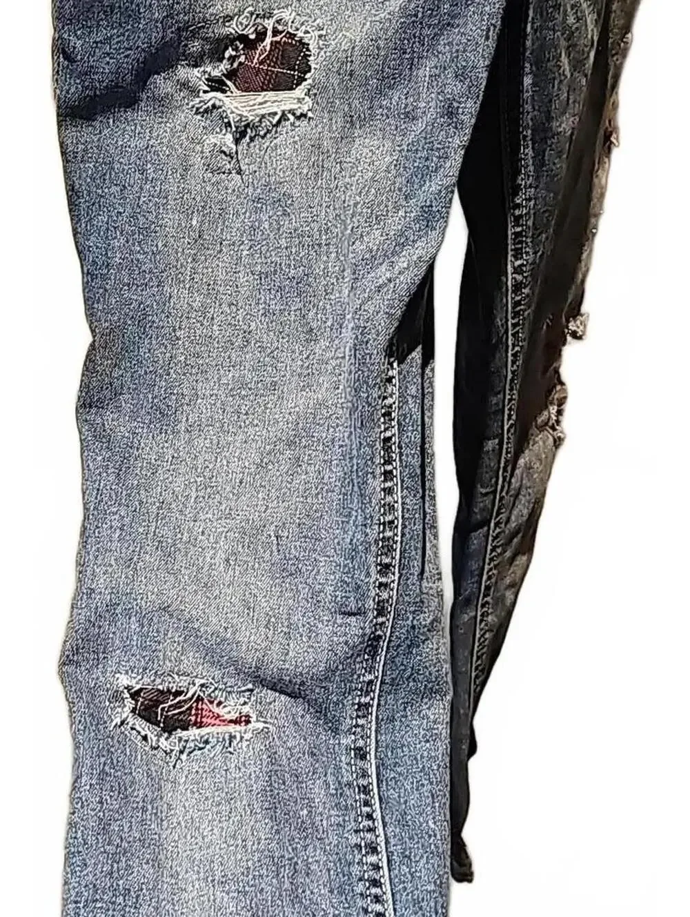 Justice overalls with patched rips size 8